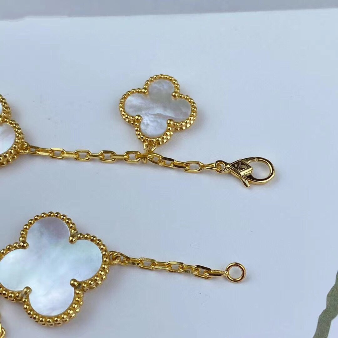 [Luxe Jewelry]MAGIC CLOVER MOP GOLD BRACELET 5 MOTIFS