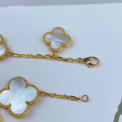[Luxe Jewelry]MAGIC CLOVER MOP GOLD BRACELET 5 MOTIFS