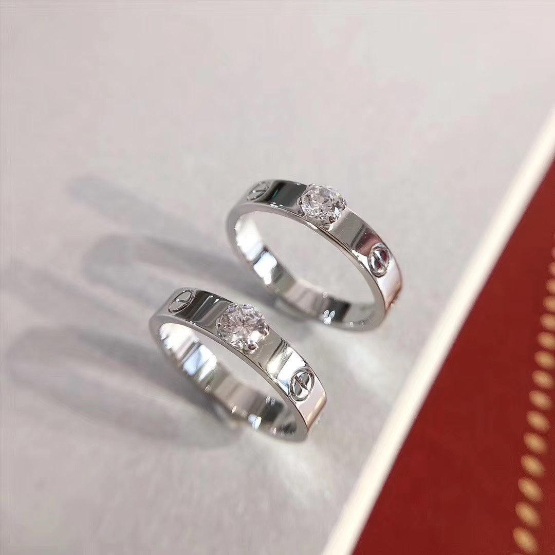 [Luxe Jewelry]LOVE RING 3.6MM 1 BIG DIAMOND