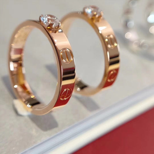 [Luxe Jewelry]LOVE RING 3.6MM 1 BIG DIAMOND