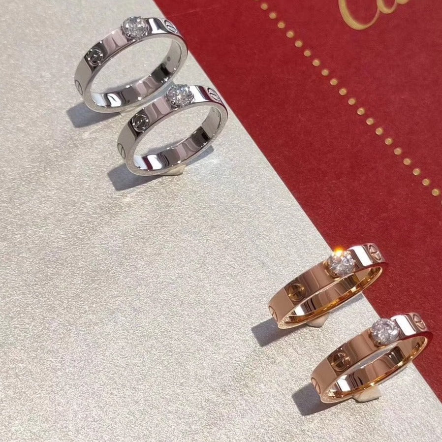 [Luxe Jewelry]LOVE RING 3.6MM 1 BIG DIAMOND