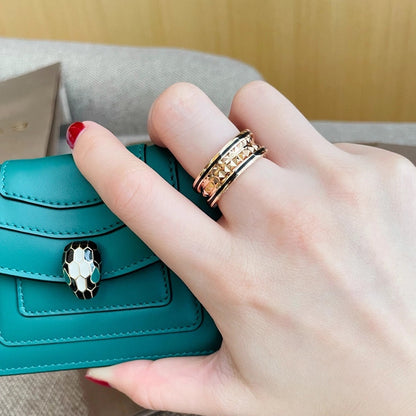 [Luxe Jewelry]ZERO 1 PINK GOLD BLACK CERAMIC RING