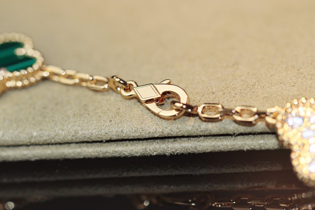 [Luxe Jewelry]CLOVER 20 MOTIFS ONYX ROSE GOLD