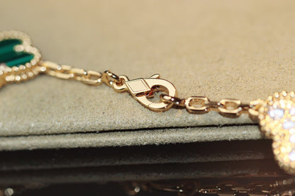 [Luxe Jewelry]CLOVER 20 MOTIFS ONYX ROSE GOLD