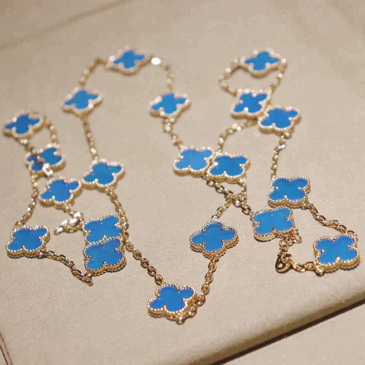[Luxe Jewelry]CLOVER 20 MOTIFS TURQUOISE GOLD