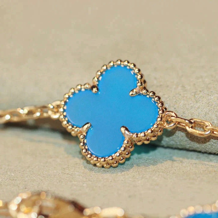 [Luxe Jewelry]CLOVER 20 MOTIFS TURQUOISE GOLD