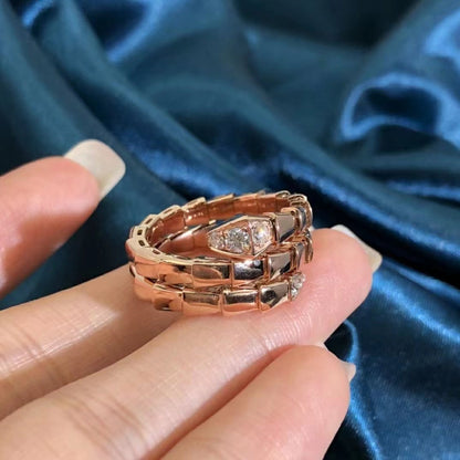 [Luxe Jewelry]SERPENTS DOUBLE ROW DIAMOND RING