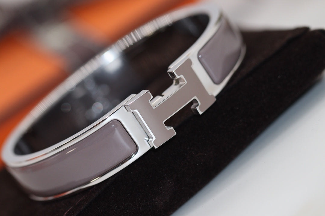 [Luxe Jewelry]H BRACELET 12MM BROWN
