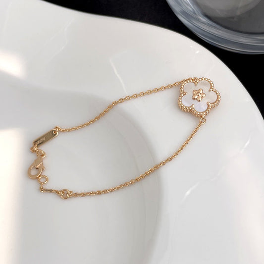 [Luxe Jewelry]LUCKY SPRING ROSE GOLD MOP BRACELET
