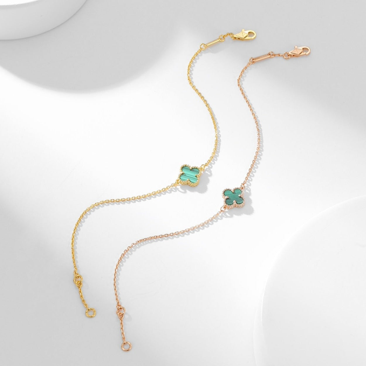 [Luxe Jewelry]CLOVER BRACELET MALACHITE 1 MOTIF