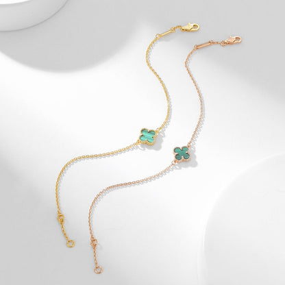 [Luxe Jewelry]CLOVER BRACELET MALACHITE 1 MOTIF