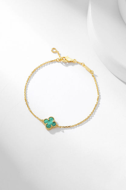 [Luxe Jewelry]CLOVER BRACELET MALACHITE 1 MOTIF