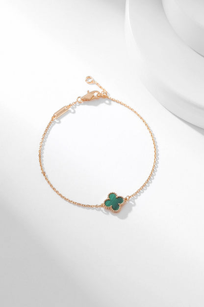 [Luxe Jewelry]CLOVER BRACELET MALACHITE 1 MOTIF