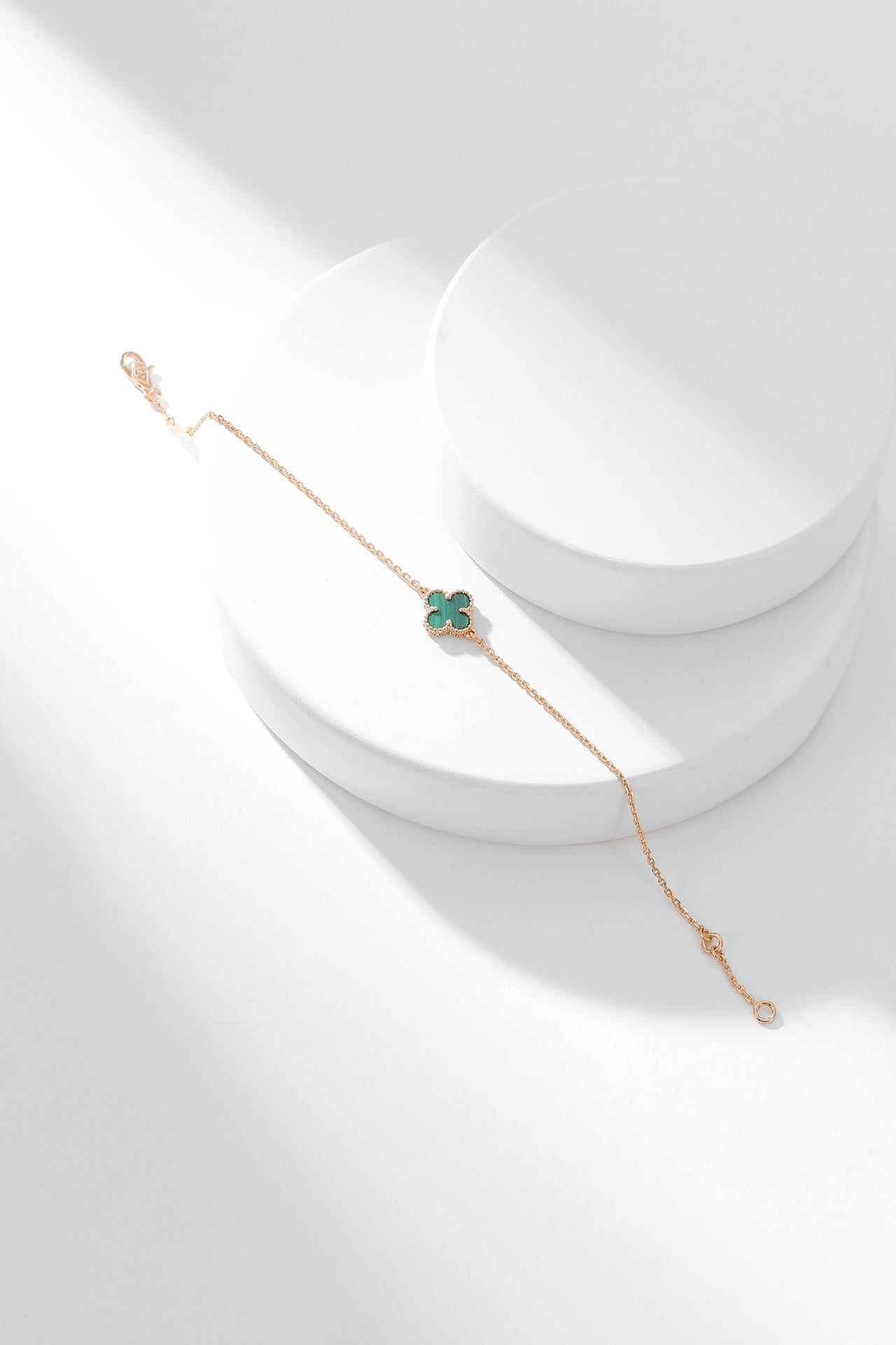 [Luxe Jewelry]CLOVER BRACELET MALACHITE 1 MOTIF