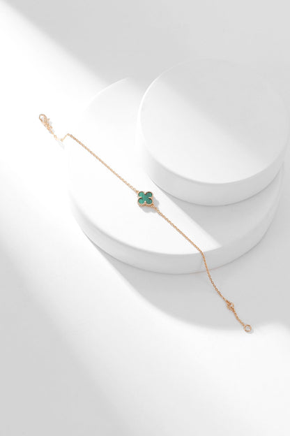 [Luxe Jewelry]CLOVER BRACELET MALACHITE 1 MOTIF