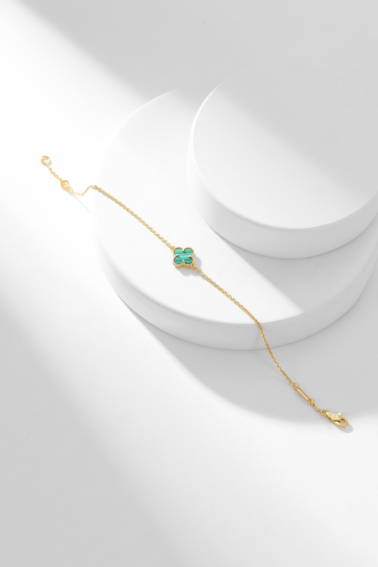 [Luxe Jewelry]CLOVER BRACELET MALACHITE 1 MOTIF