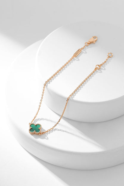 [Luxe Jewelry]CLOVER BRACELET MALACHITE 1 MOTIF