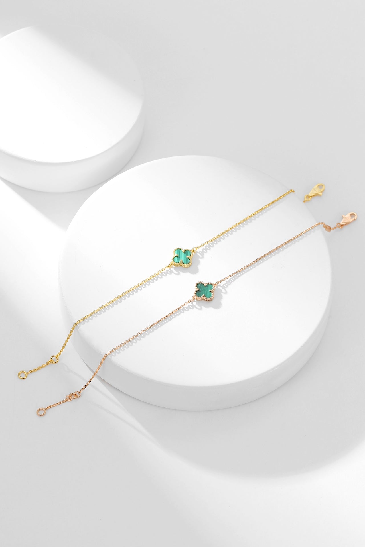 [Luxe Jewelry]CLOVER BRACELET MALACHITE 1 MOTIF