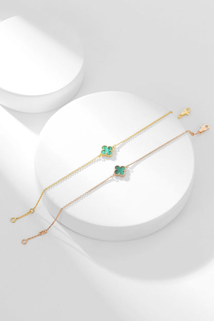 [Luxe Jewelry]CLOVER BRACELET MALACHITE 1 MOTIF