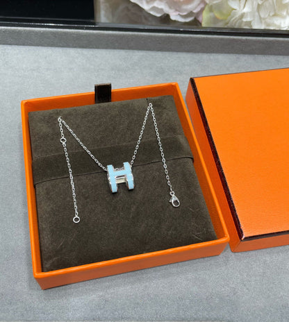 [Luxe Jewelry]POP H SKY BLUE NECKLACE