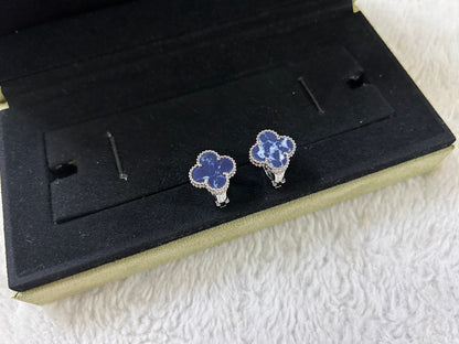 [Luxe Jewelry]CLOVER PIETERSITE MEDIUM STUD EARRINGS