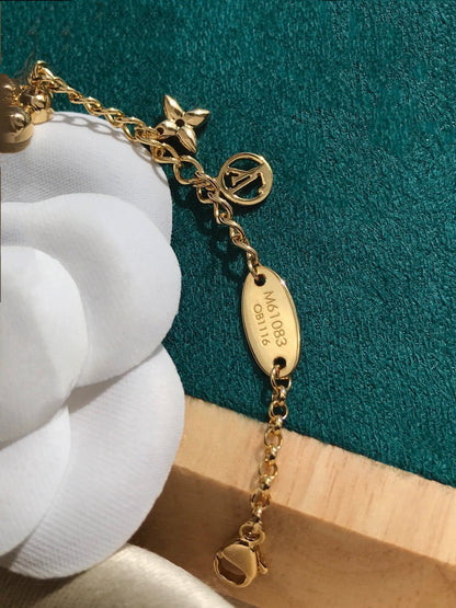 [Luxe Jewelry]BLOOMING PINK GOLD MOP BRACELET