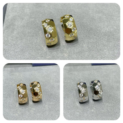 [Luxe Jewelry]BEE LOVE DIAMOND HOOP EARRINGS