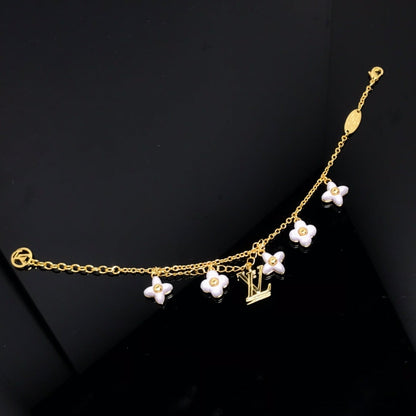 [Luxe Jewelry]LOGO 6 MOTIF STAR AND SUN GOLD BRACELET