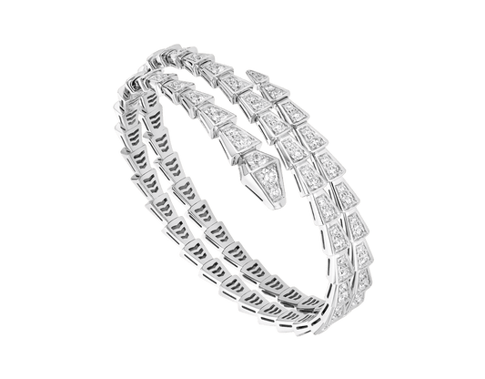 [Luxe Jewelry]SERPENTI BRACELET SILVER DIAMOND DOUBLE ROW