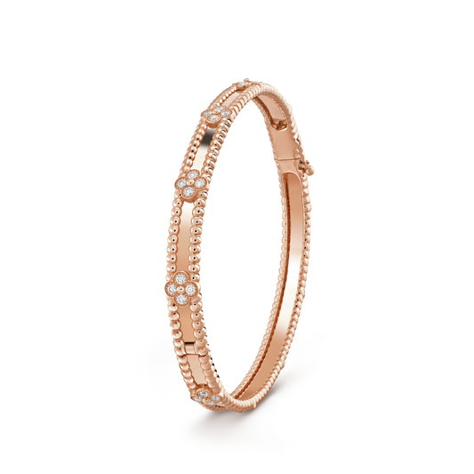 [Luxe Jewelry]CLOVER BRACELET 4MM DIAMONDS