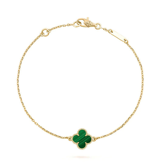 [Luxe Jewelry]CLOVER BRACELET MALACHITE 1 MOTIF