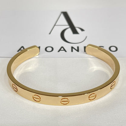 [Luxe Jewelry]LOVE BRACELET 6.1MM OPEN CUFF