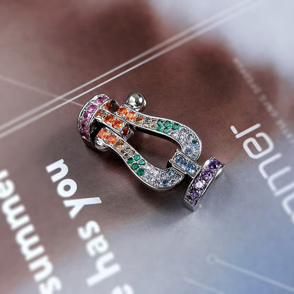 [Luxe Jewelry]FORCE LARGE HORSESHOE CLASP  METAL BRACELET
