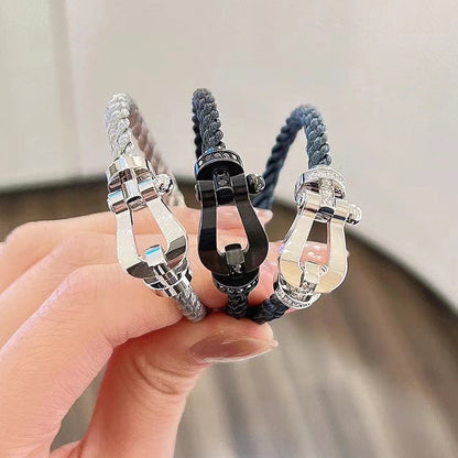 [Luxe Jewelry]FORCE LARGE HORSESHOE NO DIAMOND BRACELET SILVER