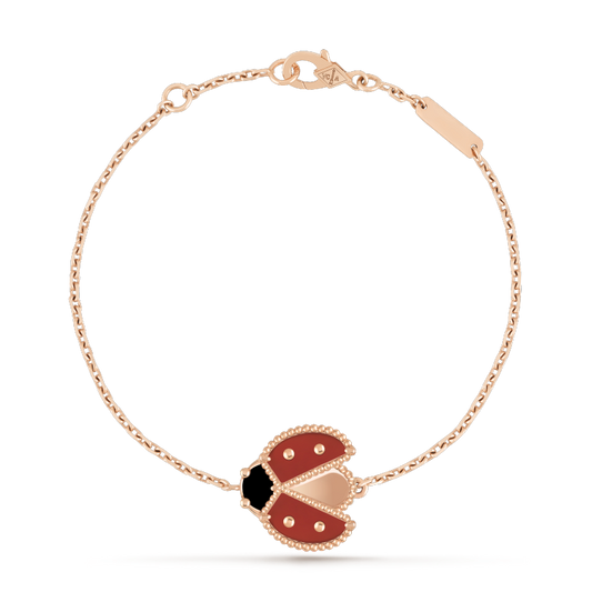 [Luxe Jewelry]LUCKY SPRING 1 MOTIF PINK GOLD BRACELET