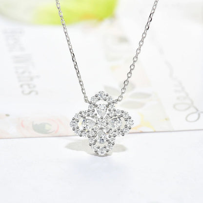 [Luxe Jewelry]LOOP NECKLACE FULL MOTIF DIAMOND 16MM MULTIPLE COLORS
