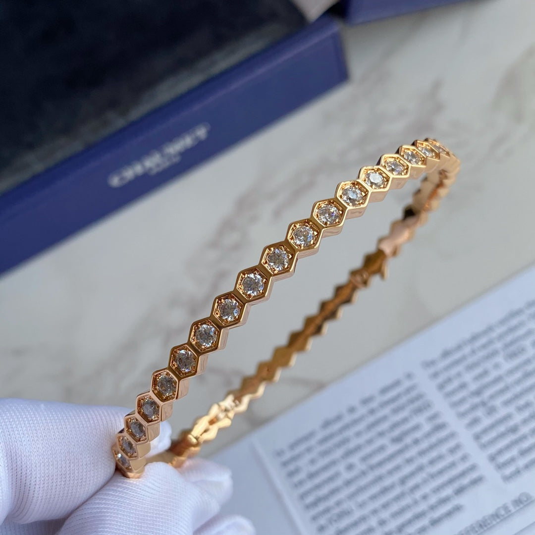 [Luxe Jewelry]BEE LOVE GOLD BRACELET FULL DIAMOND