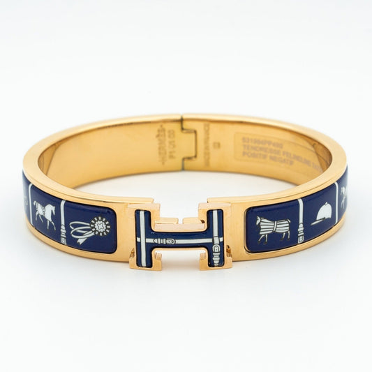[Luxe Jewelry]H BRACELET BLUE CERAMIC