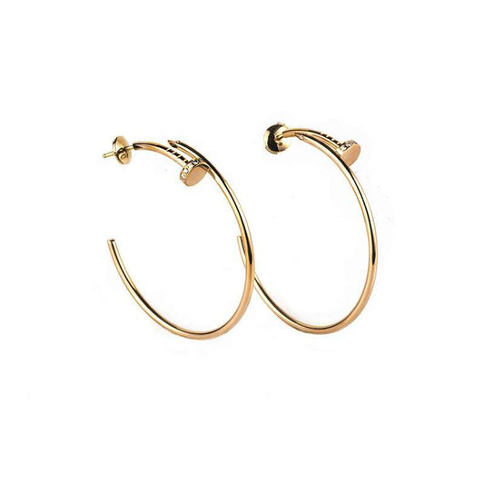 [Luxe Jewelry]JUSTE EARRINGS GOLD DIAMONDS 1.8MM