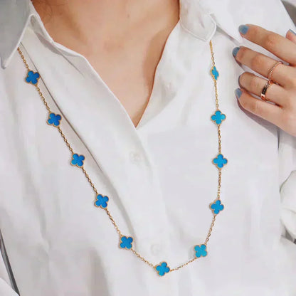 [Luxe Jewelry]CLOVER 20 MOTIFS TURQUOISE GOLD