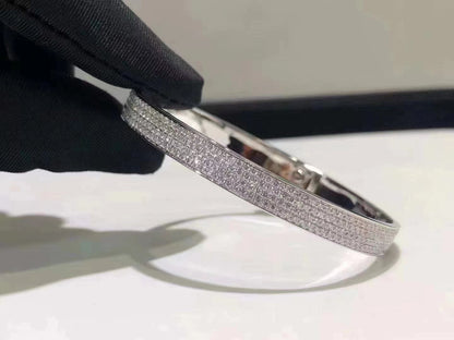 [Luxe Jewelry]HM KELLY BRACELET IN SILVER AND FULL PAVE DIAMOND