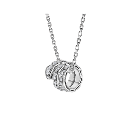 [Luxe Jewelry]SERPENTI  NECKLACE DOUBLE RING DIAMOND