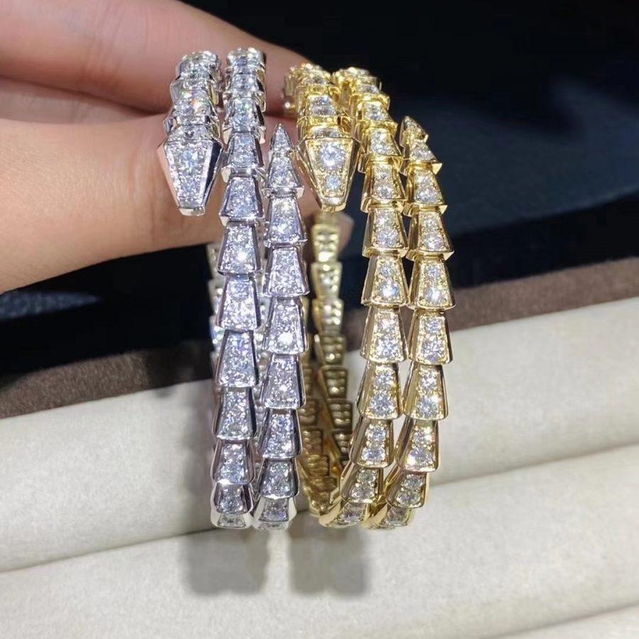 [Luxe Jewelry]SERPENTI BRACELET GOLD DIAMOND DOUBLE ROW
