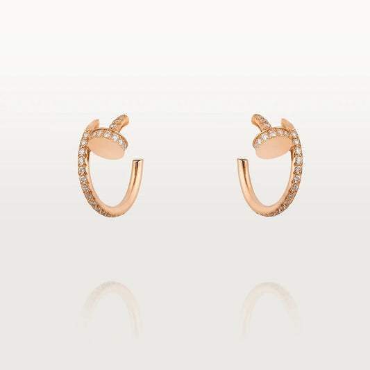 [Luxe Jewelry]JUSTE EARRINGS 12.75MM PINK GOLD DIAMOND