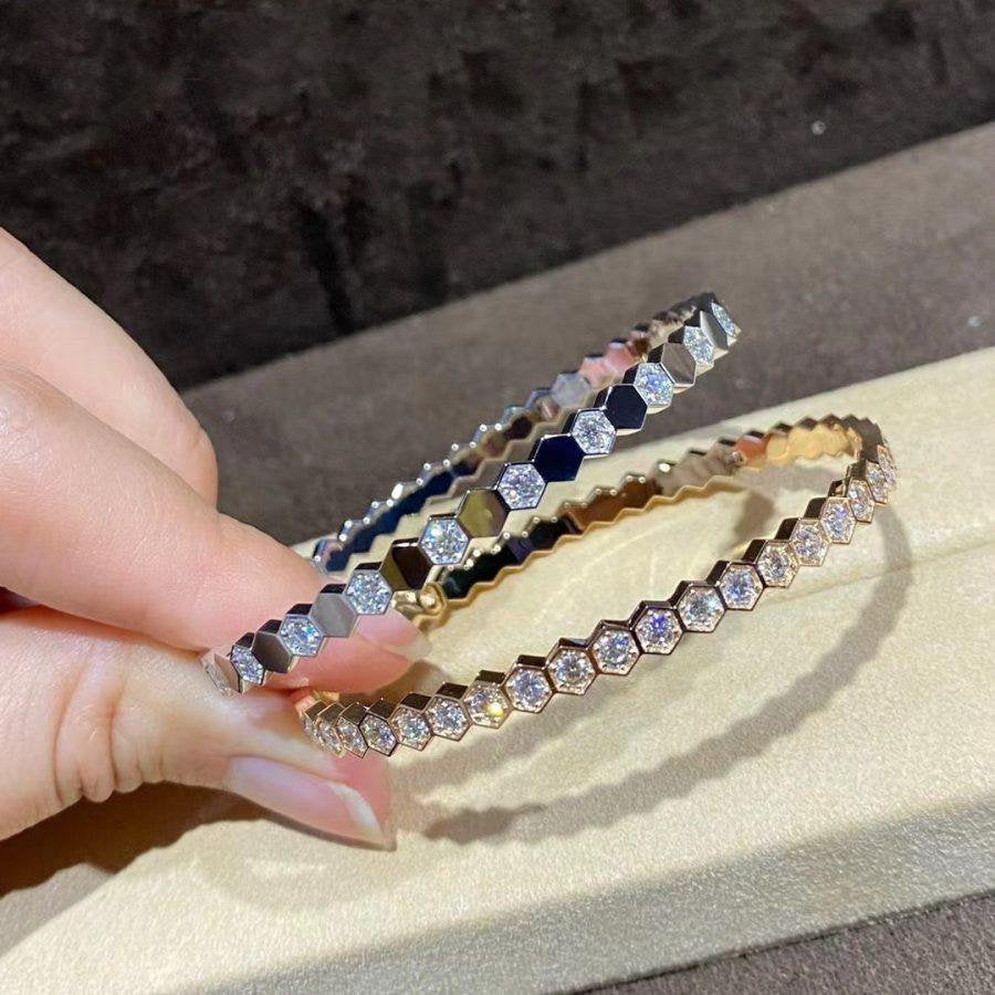 [Luxe Jewelry]BEE LOVE GOLD BRACELET FULL DIAMOND