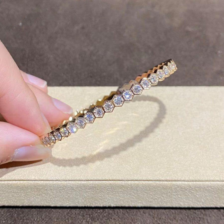 [Luxe Jewelry]BEE LOVE GOLD BRACELET FULL DIAMOND