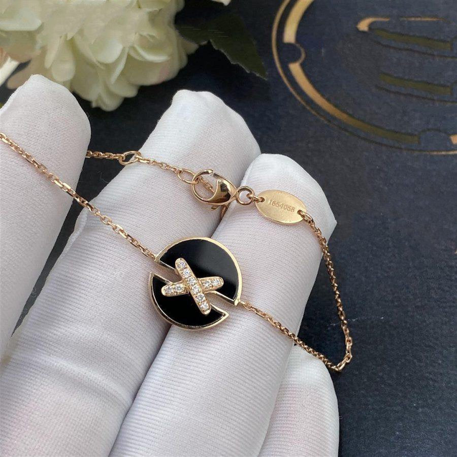 [Luxe Jewelry]JEUX DE BRACELET ONYX PINK GOLD DIAMOND