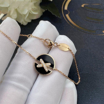 [Luxe Jewelry]JEUX DE BRACELET ONYX PINK GOLD DIAMOND