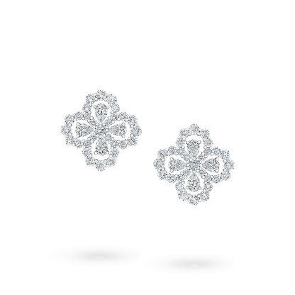 [Luxe Jewelry]LOOP EARRINGS FULL MOTIF DIAMOND 16MM