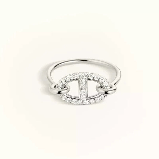 [Luxe Jewelry]RONDE SMALL SILVER DIAMOND RING